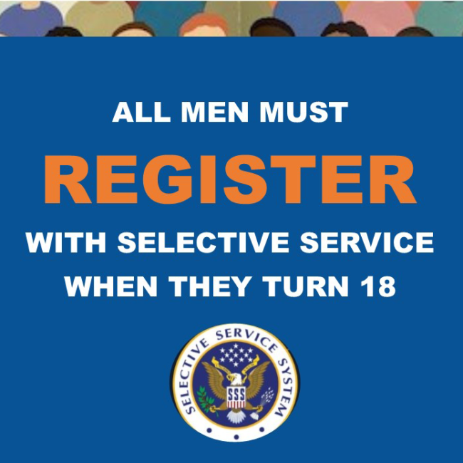 Selective-Service-Thumb All men must register with selective service when they turn 18